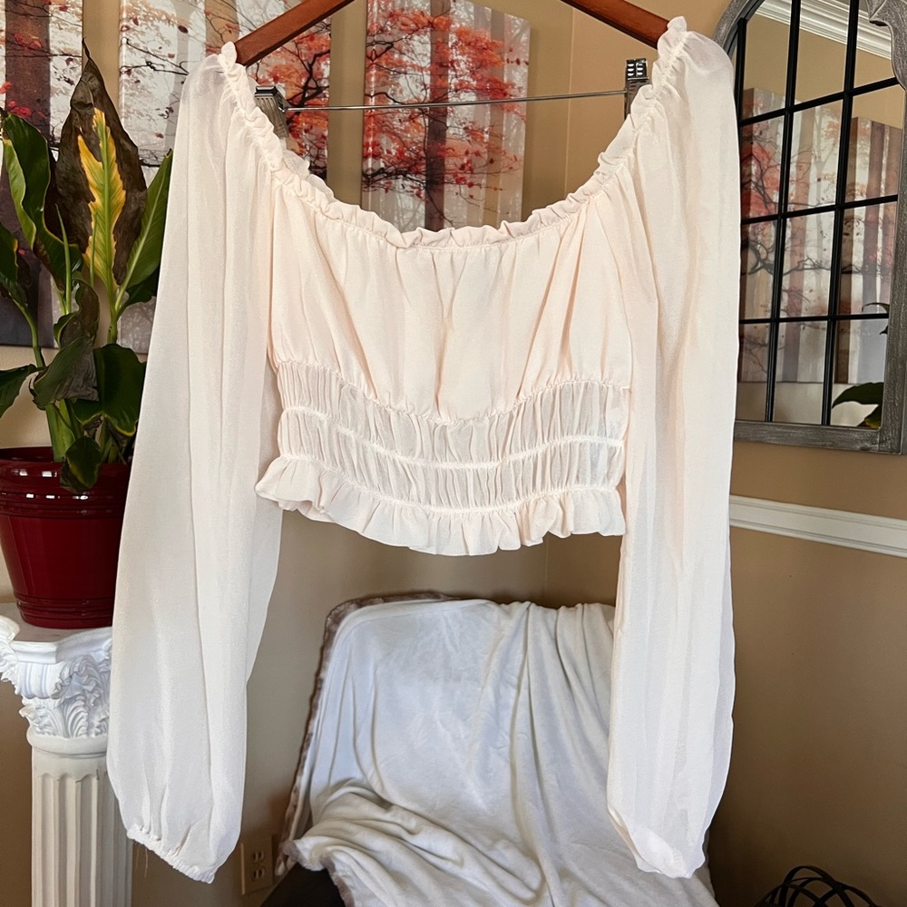 Off shoulder crop top